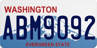 WA license plate ABM9092