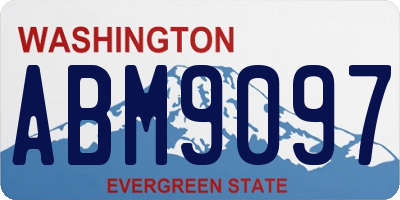 WA license plate ABM9097