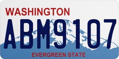 WA license plate ABM9107