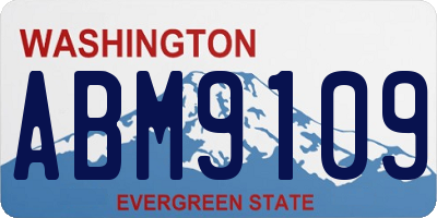 WA license plate ABM9109