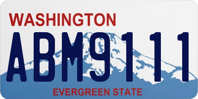 WA license plate ABM9111