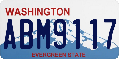 WA license plate ABM9117