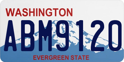 WA license plate ABM9120
