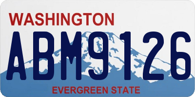 WA license plate ABM9126