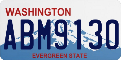 WA license plate ABM9130