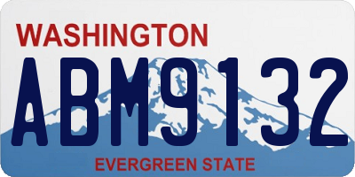 WA license plate ABM9132