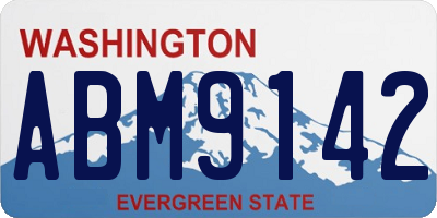 WA license plate ABM9142