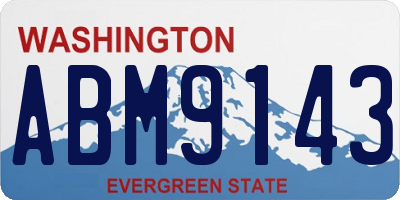 WA license plate ABM9143