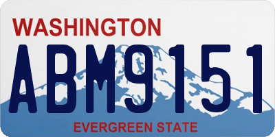 WA license plate ABM9151