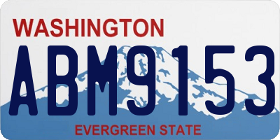 WA license plate ABM9153