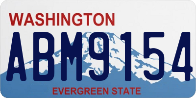 WA license plate ABM9154