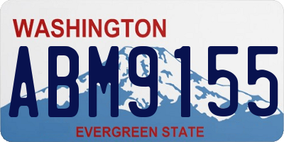 WA license plate ABM9155