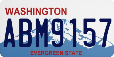 WA license plate ABM9157