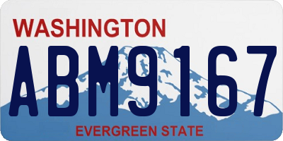 WA license plate ABM9167