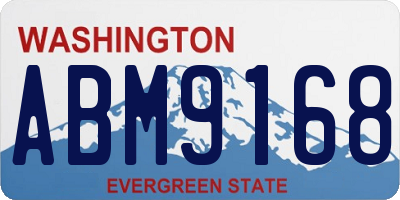 WA license plate ABM9168
