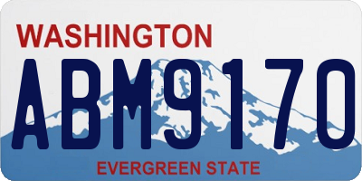 WA license plate ABM9170