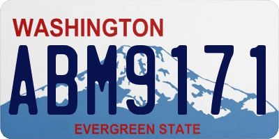 WA license plate ABM9171