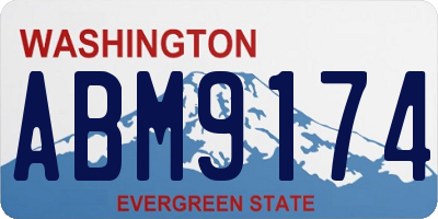 WA license plate ABM9174