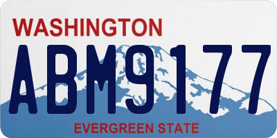 WA license plate ABM9177