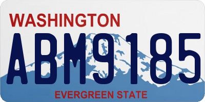 WA license plate ABM9185