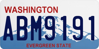 WA license plate ABM9191