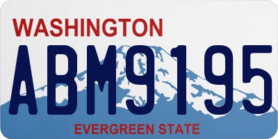 WA license plate ABM9195