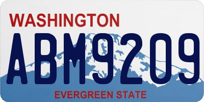 WA license plate ABM9209