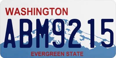 WA license plate ABM9215