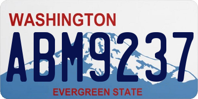 WA license plate ABM9237