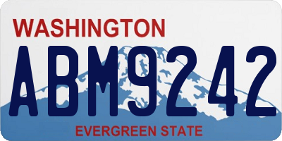 WA license plate ABM9242