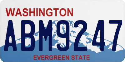 WA license plate ABM9247