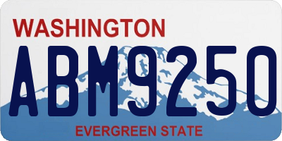 WA license plate ABM9250