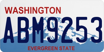 WA license plate ABM9253