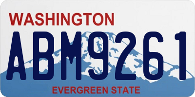 WA license plate ABM9261