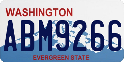 WA license plate ABM9266