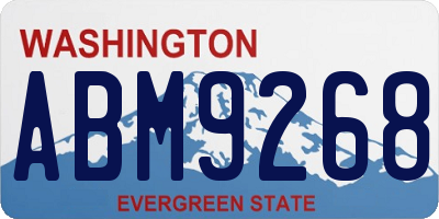 WA license plate ABM9268