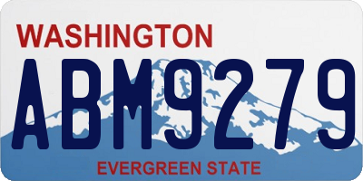WA license plate ABM9279