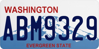 WA license plate ABM9329