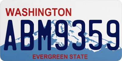 WA license plate ABM9359