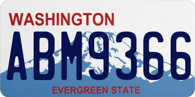 WA license plate ABM9366