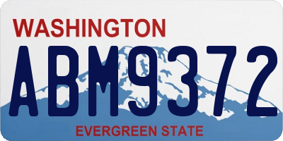 WA license plate ABM9372