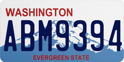WA license plate ABM9394
