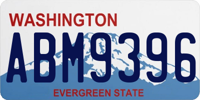 WA license plate ABM9396