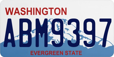 WA license plate ABM9397