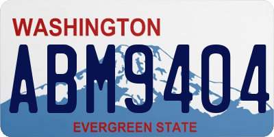 WA license plate ABM9404