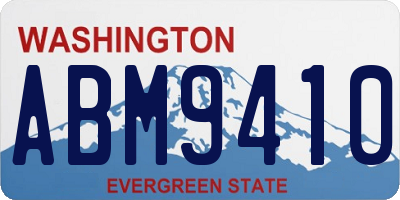 WA license plate ABM9410