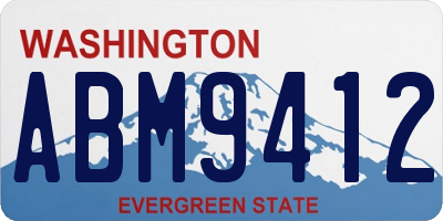WA license plate ABM9412