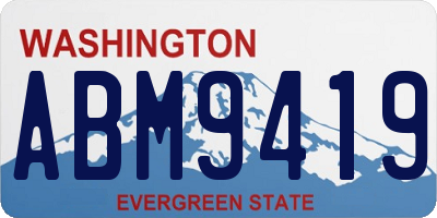 WA license plate ABM9419