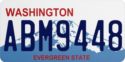 WA license plate ABM9448