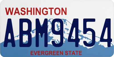 WA license plate ABM9454